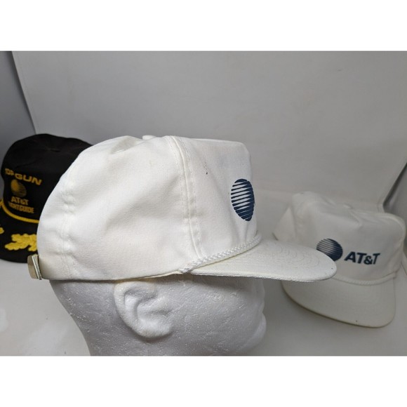 Vintage AT&T Lightguide Fiber Optic Top Gun Employee Baseball Cap Hat Lot - Picture 10 of 16